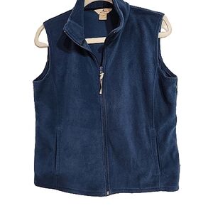 NWT Woolrich Blue Microfiber Full Zip Vest Medium